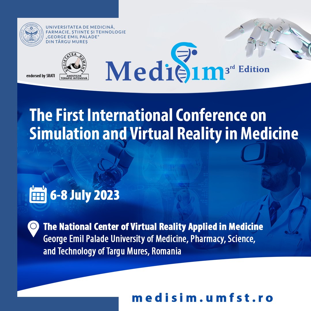 Conferința Internațională de Simulare și Realitate Virtuală în Medicină are loc în iulie