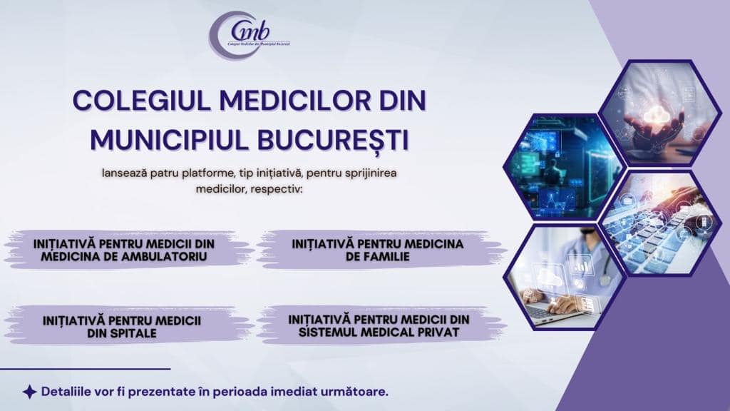 CMMB lansează patru platforme de inițiativă pentru sprijinirea medicilor