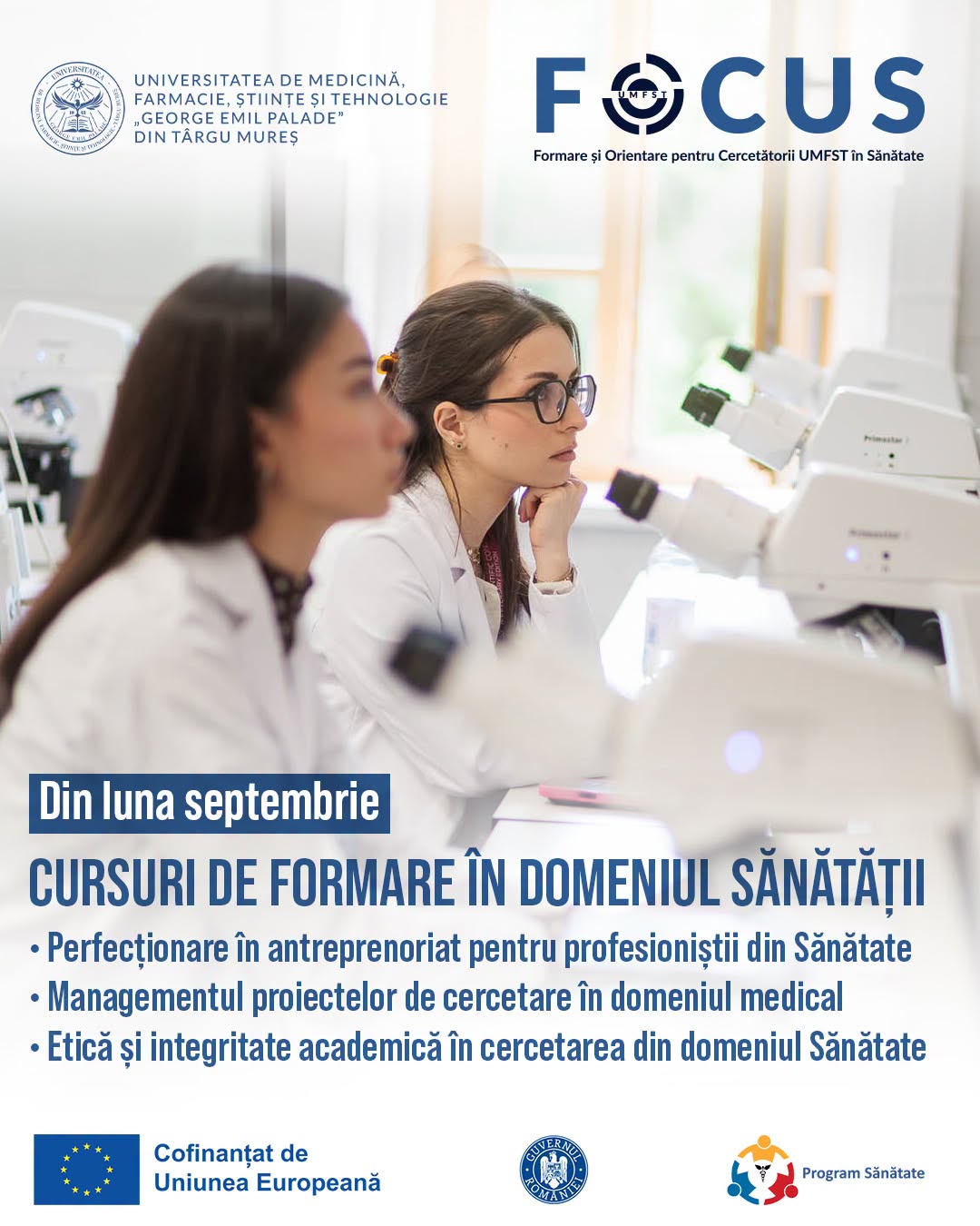 O nouă serie de cursuri pentru dezvoltarea competențelor în domeniul Sănătății, la UMFST