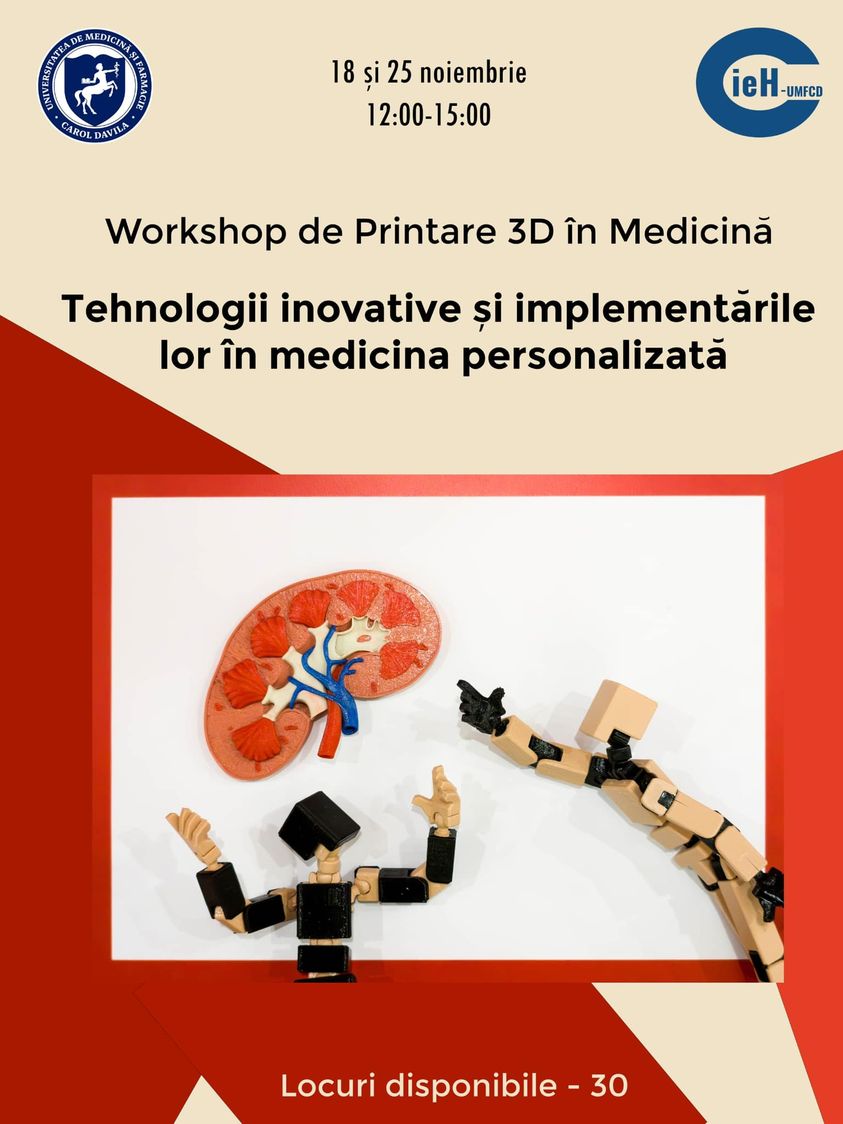 Un nou workshop de printare 3D în medicină, la CieH